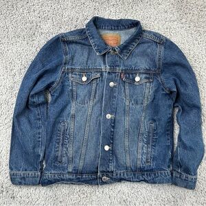 Levi's Jacket Girls Medium Denim Trucker Style Classic Regular Wash Party Casual
